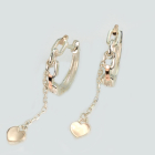 Срібні сережки з золотими пластинами