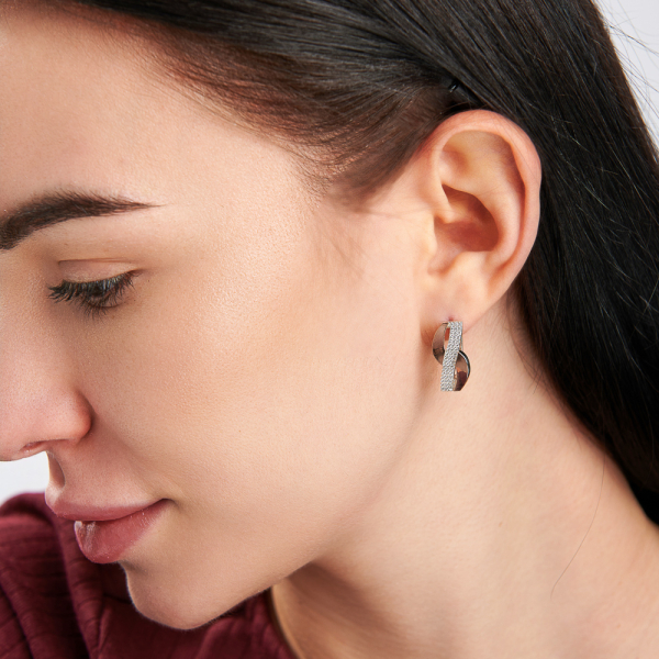 Срібний набір з золотими пластинами