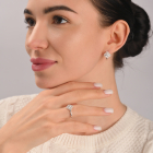 Серебряный набор с золотими пластинами