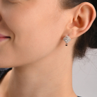 Серебряный набор с золотими пластинами