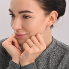 Срібний набір з золотими пластинами