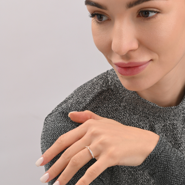 Срібний набір з золотими пластинами