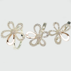 Срібний набір з золотими пластинами