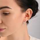 Срібний набір з золотими пластинами