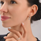 Срібний набір з золотими пластинами