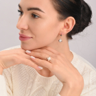 Срібний набір з золотими пластинами