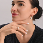 Срібний набір з золотими пластинами