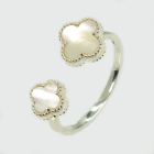 Срібна каблучка "Дві конюшини"