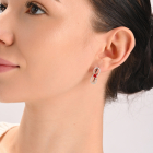 Срібний набір з золотими пластинами "MOM"