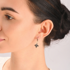 Срібний набір з золотими пластинами