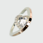 Срібна каблучка з золотою пластиною