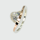 Срібна каблучка з золотою пластиною