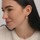 Срібний набір з золотими пластинами