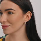 Серебряный набор с золотыми пластинами