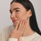 Серебряный набор с золотыми пластинами