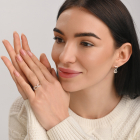 Серебряный набор с золотыми пластинами