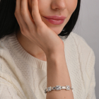 Браслет срібло з золотом