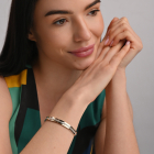 Срібний браслет  з накладками з золота