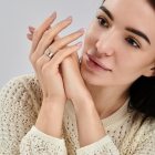 Обручка із срібла з золотом