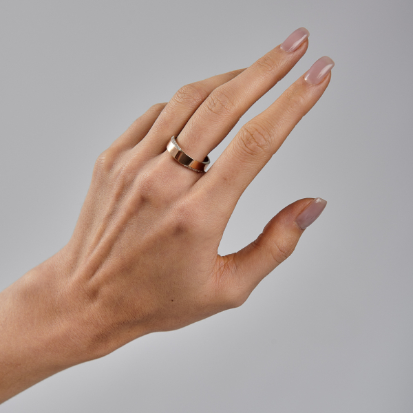 Обручка срібло з золотом