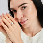 Обручальное кольцо из серебра и золота