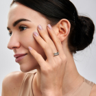 Обручка із срібла з золотом