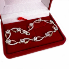 Браслет із срібла з золотом