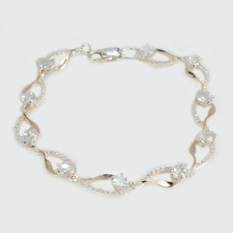 Браслет из серебра с золотом