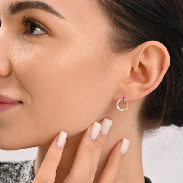 Срібні сережки-гвоздики