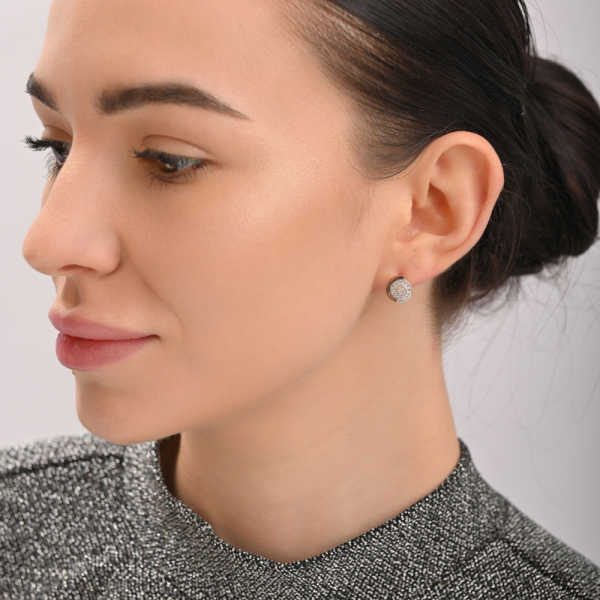 Срібні сережки-гвоздики