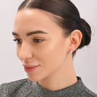 Сережки гвоздики з жемчугом