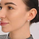 Сережки гвоздики з жемчугом