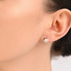 Сережки гвоздики з жемчугом