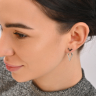 Срібні сережки-гвоздики