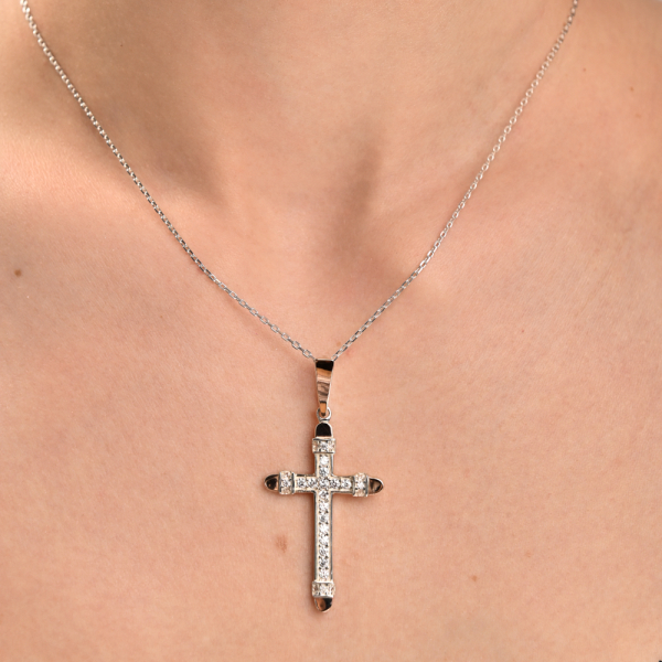 Чоловічий хрест із срібла