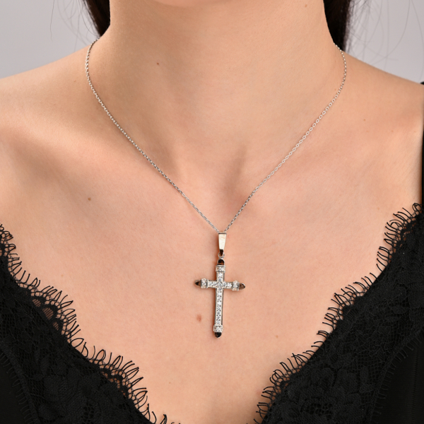 Чоловічий хрест із срібла