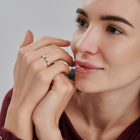 Обручальное кольцо из серебра и золота