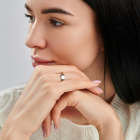 Обручальное кольцо с золотыми пластинами