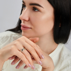 Обручальное кольцо с золотыми пластинами